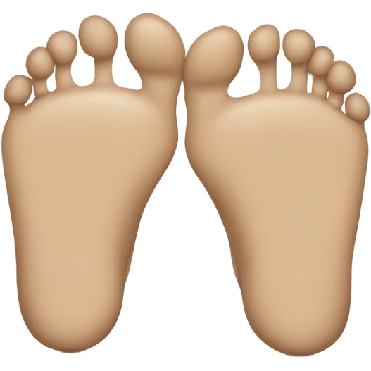 Feet with a blank sign emoji