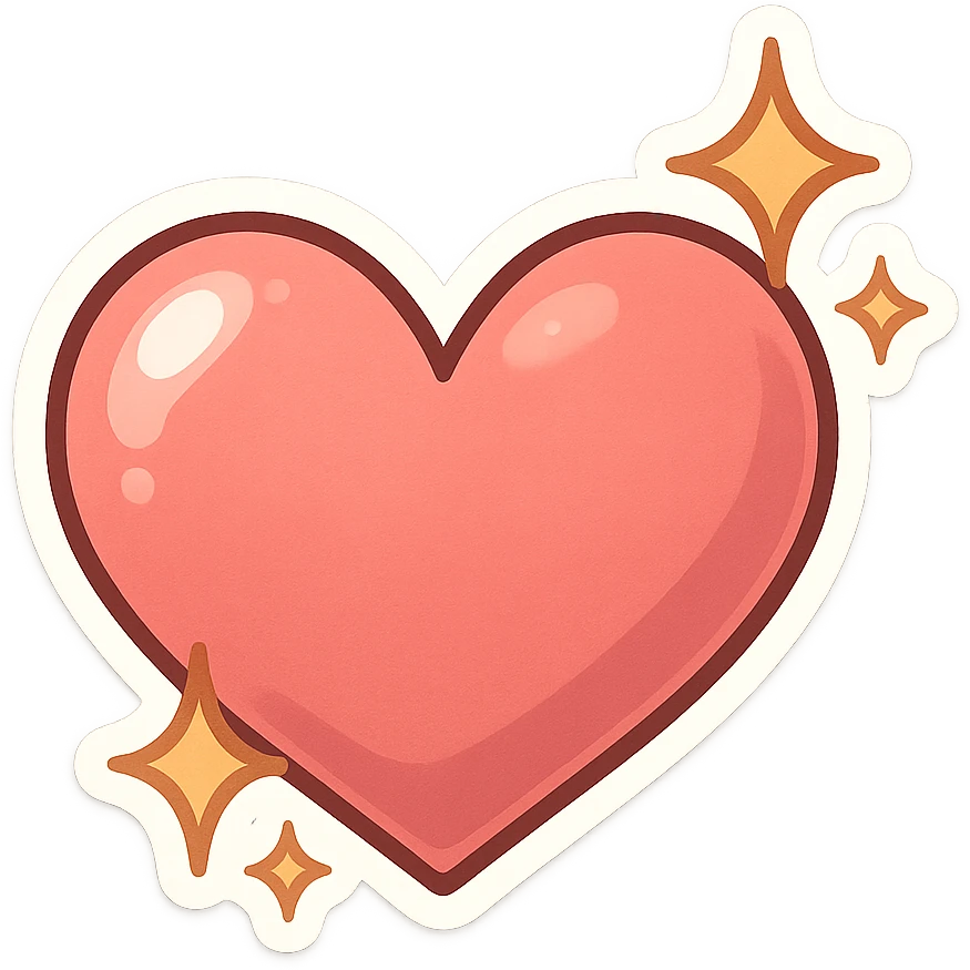 heart with sparkles emoji
