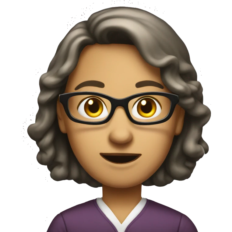 Create an emoji of a librarian striking emoji