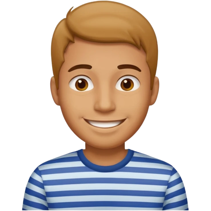 stripped shirt wearing man emoji