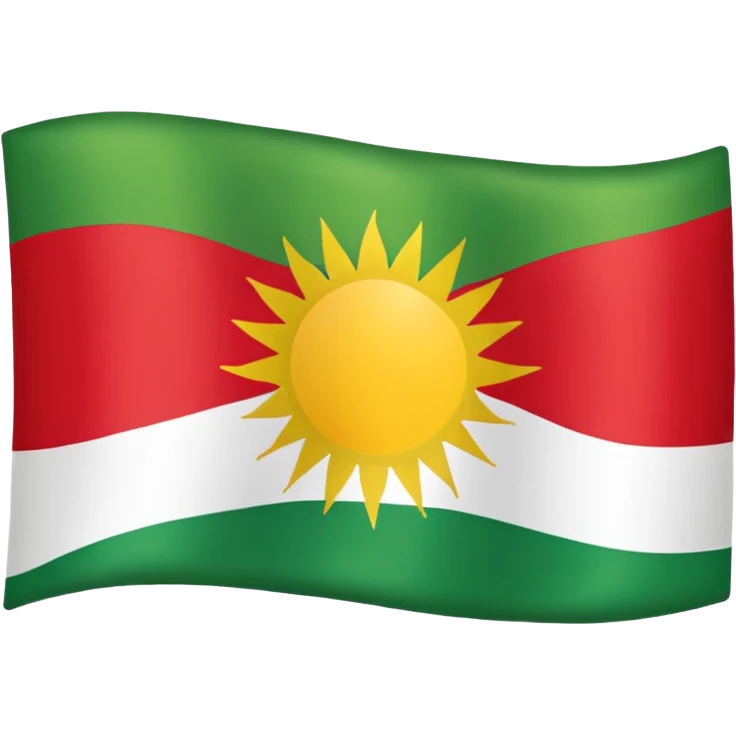Kurdistan flag. emoji