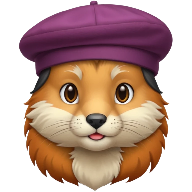 animal wearing berret emoji