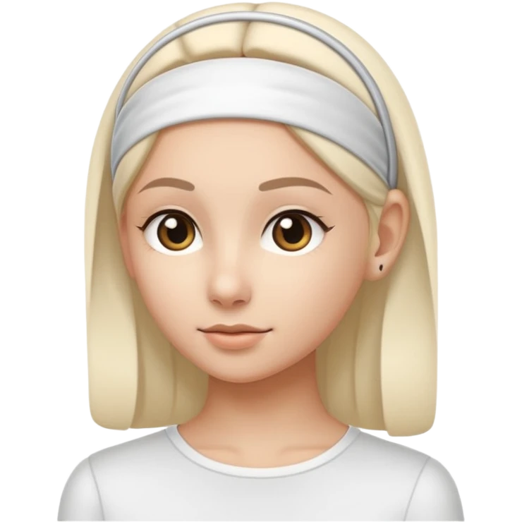 simple white thin headband emoji