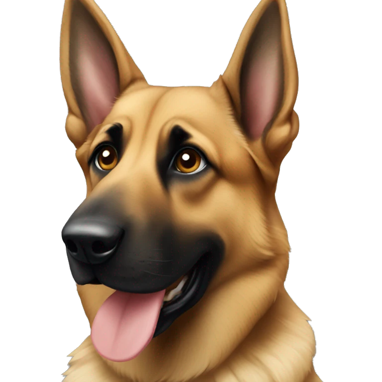 german shepard with floppy ears emoji