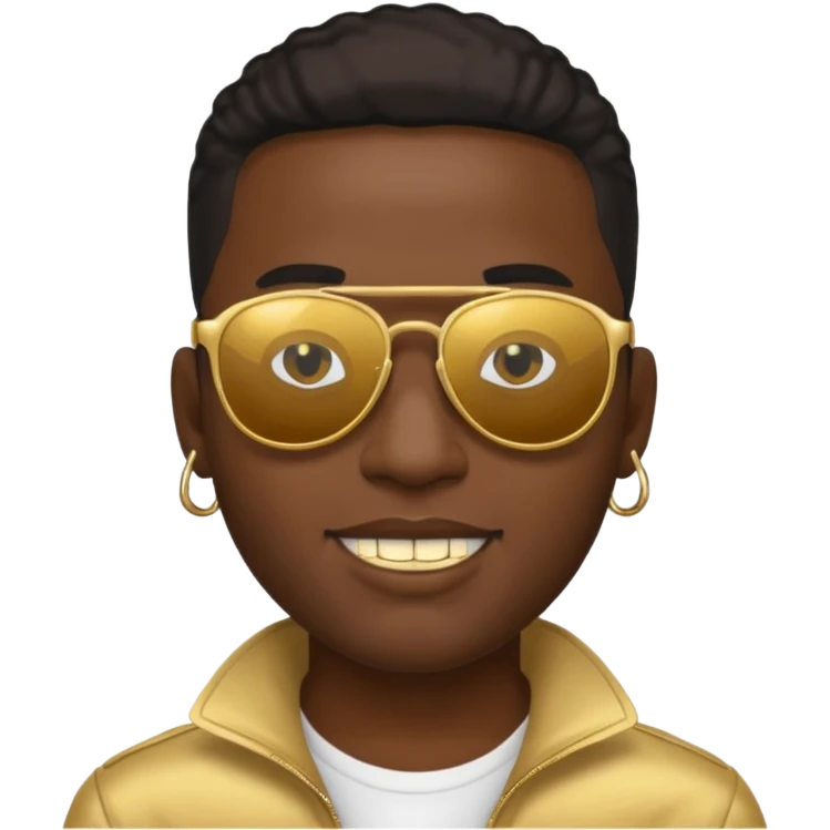 Black man with gold grills and sun glasses emoji