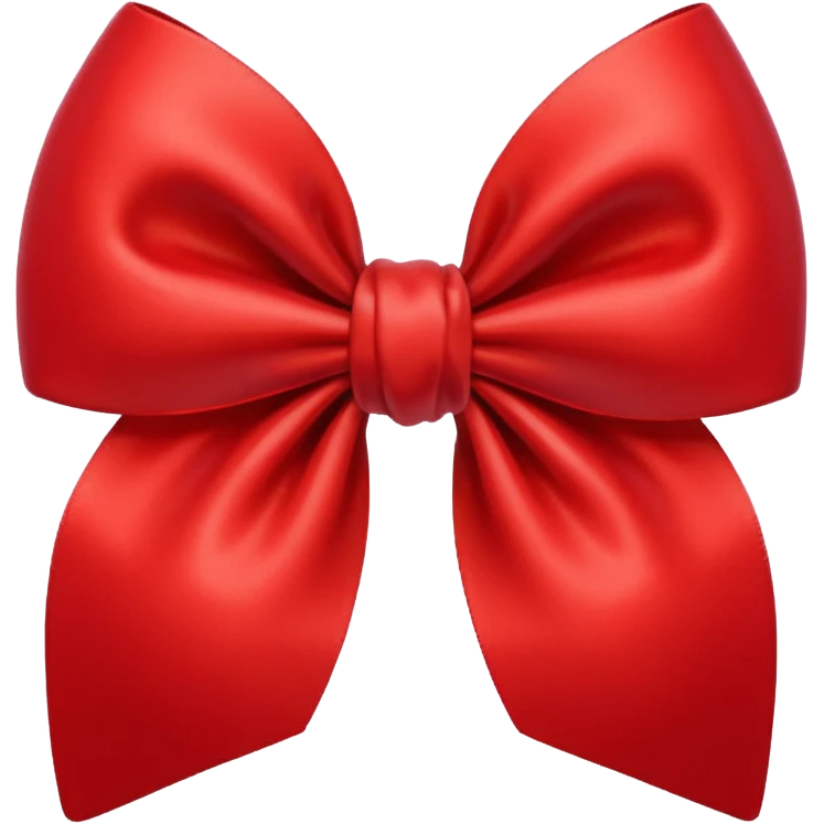 red bow, tied neatly, emoji style emoji