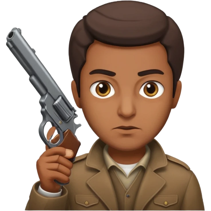 Iran man shoot face emoji