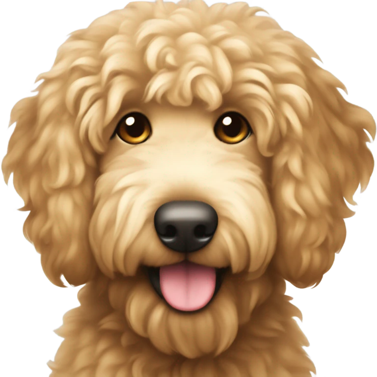 Really cute funny golden doodle  emoji