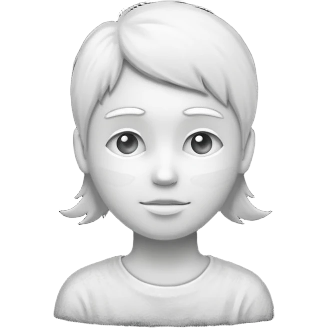 white chalk silhouette drawing emoji