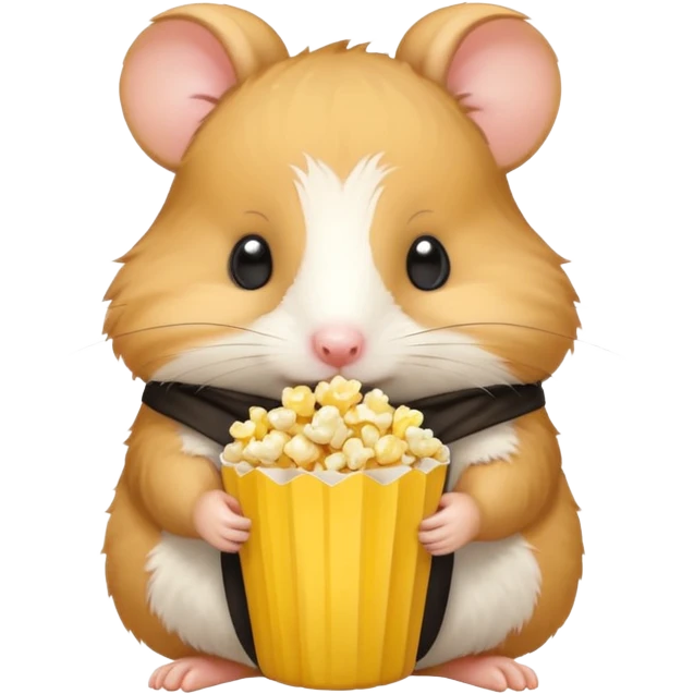 hamster holding pop corn emoji