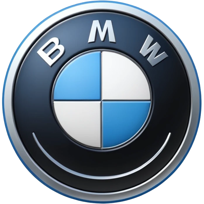 A BMW LOGO with correct colours in it diagonal blue emoji