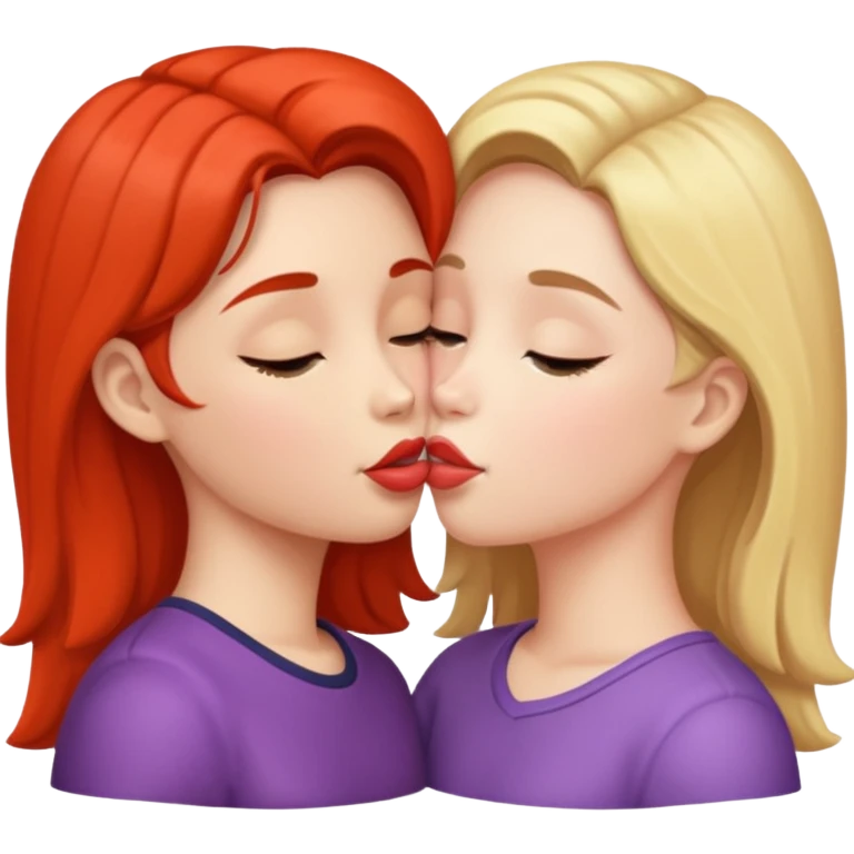 girls kissing each other emoji