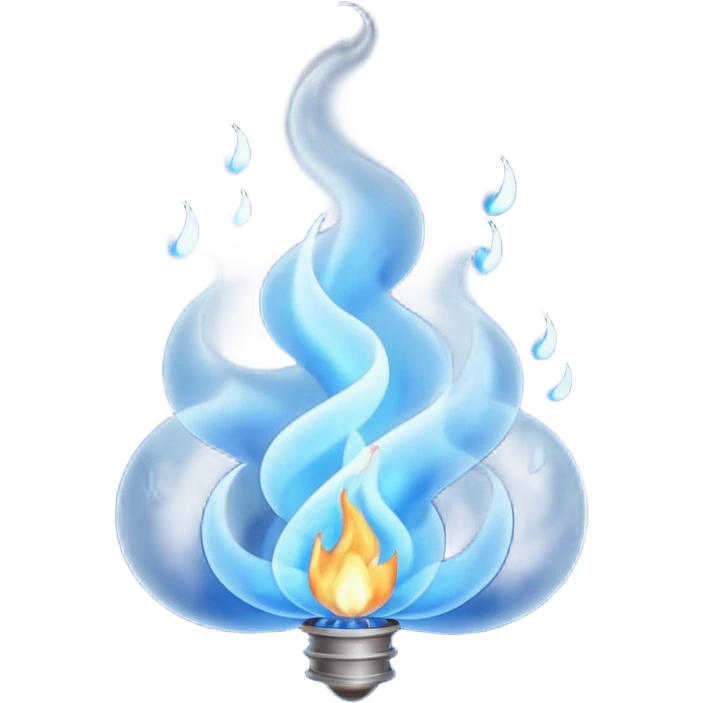 gas blue fire emoji
