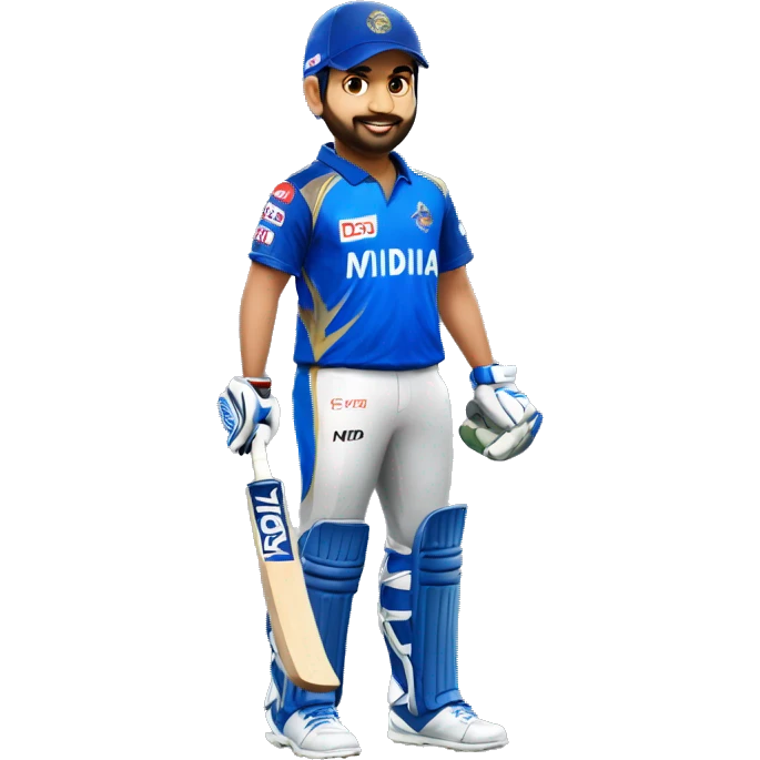 Rohit Sharma in Mumbai Indians Jersey emoji