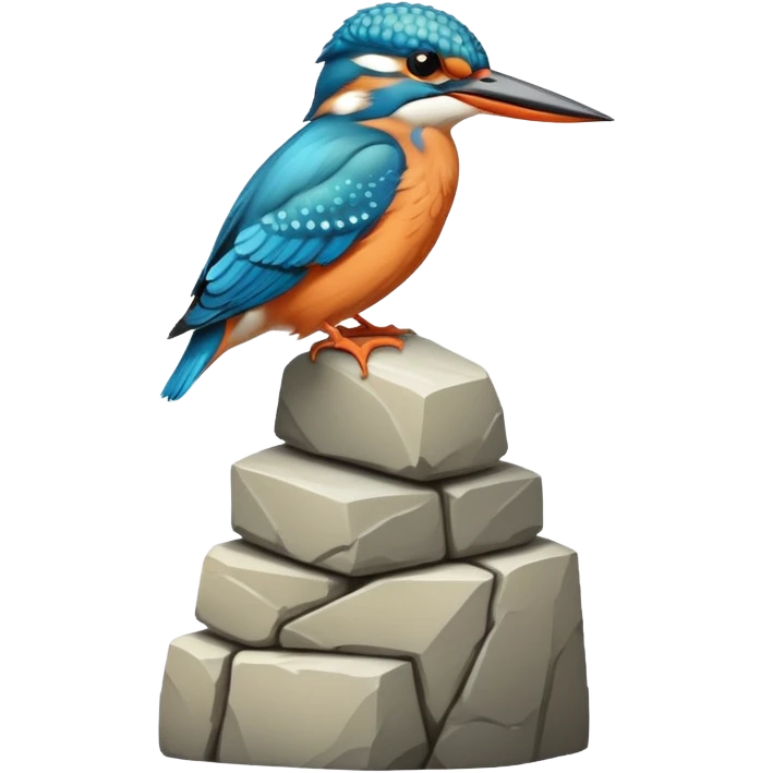 kingfisher bird on top of a tower emoji