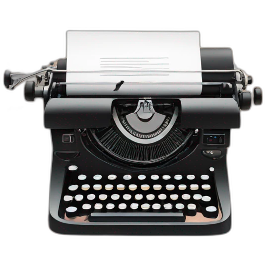 Typewriter in the sky emoji