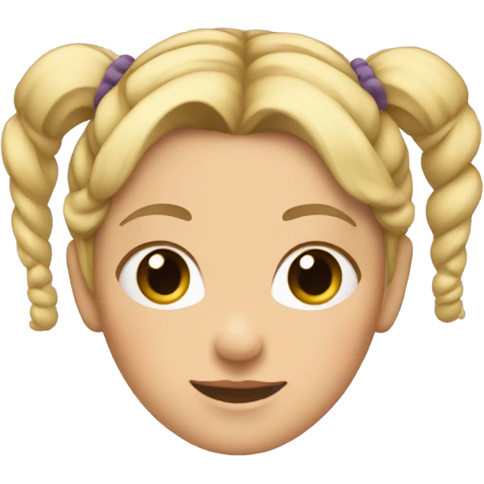 Pigtail blonde girl emoji