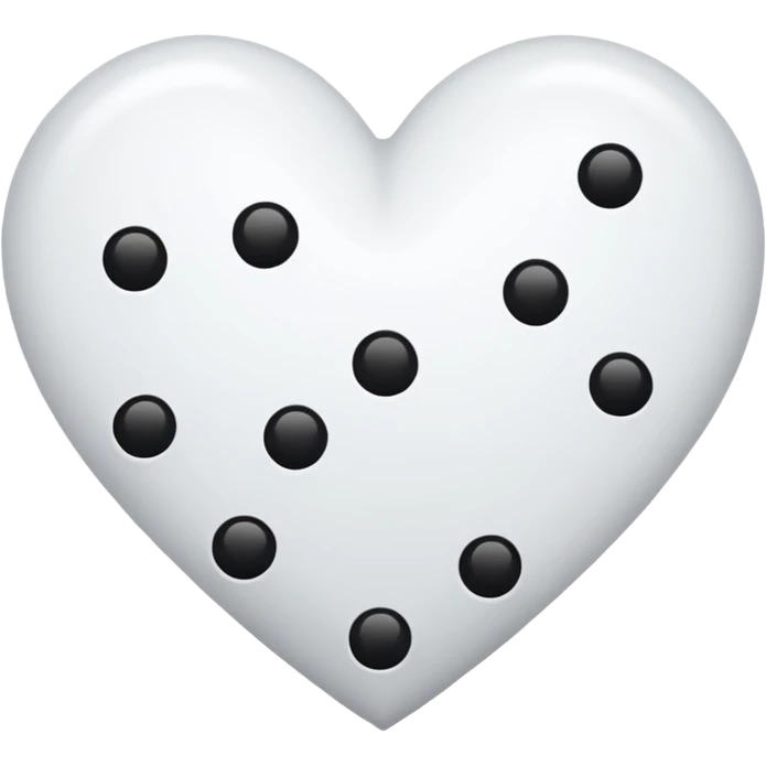 Esse emoji "🤍" com bolinhas pretas  emoji