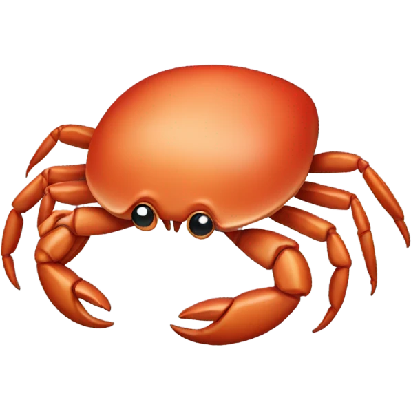 Crab wearing a winter coat emoji