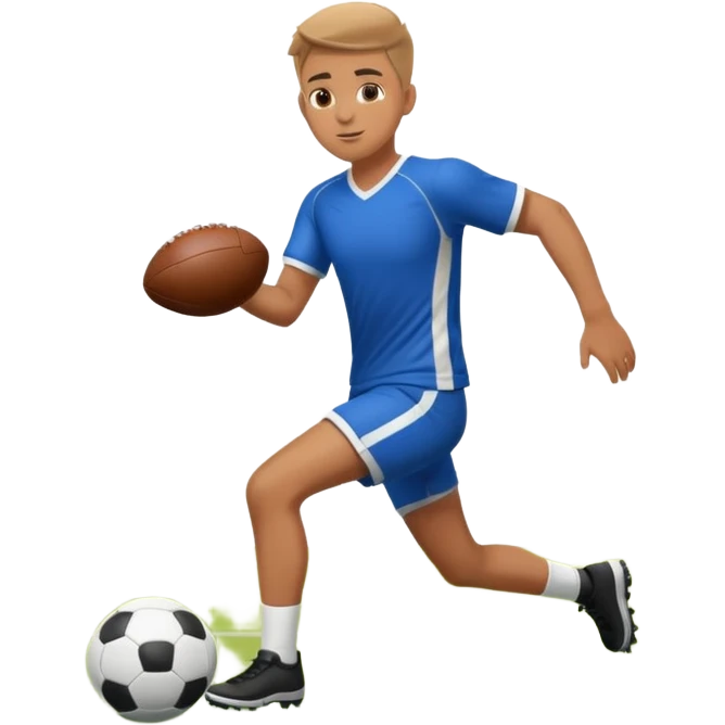 A person playing round football on the field emoji