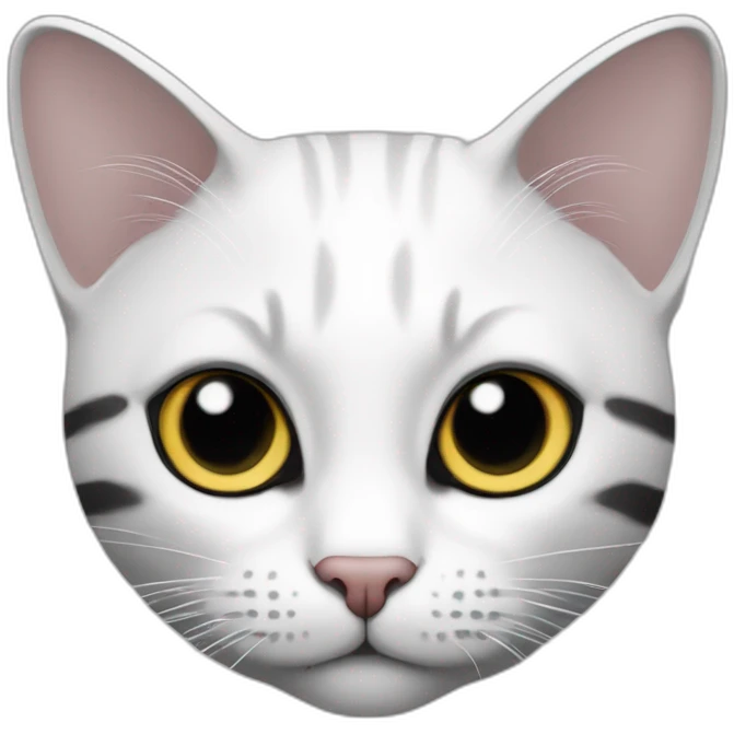 Gato blanco y negro emoji