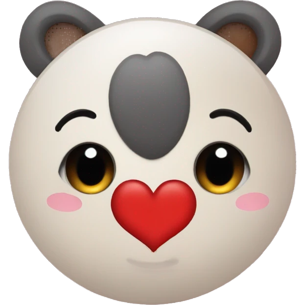 Ovillo de lana conazon, con corazoncitos alrededor  emoji