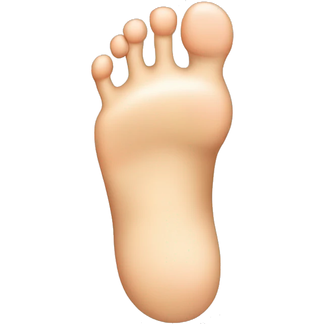 A chubby, six-toed child’s foot emoji