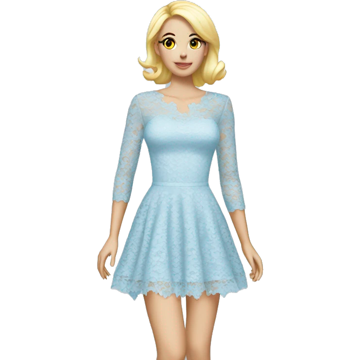 Coquette light blue lace dress  emoji