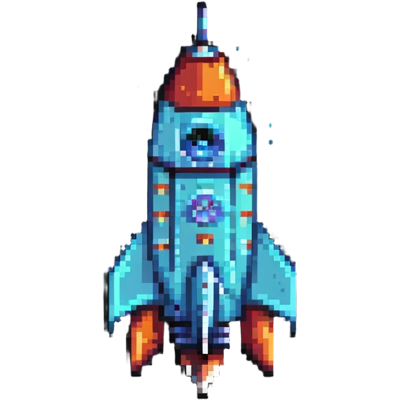 Rocket with fins emoji