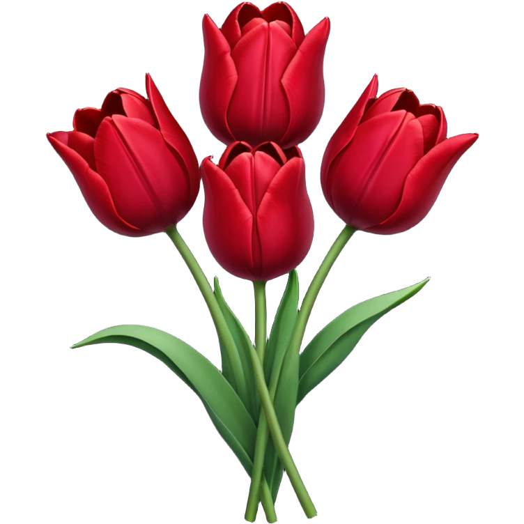 Dark red tulip bouquet  emoji