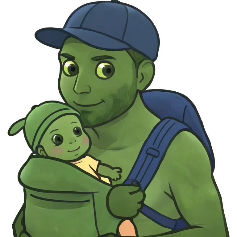 Man taking care of a baby  emoji