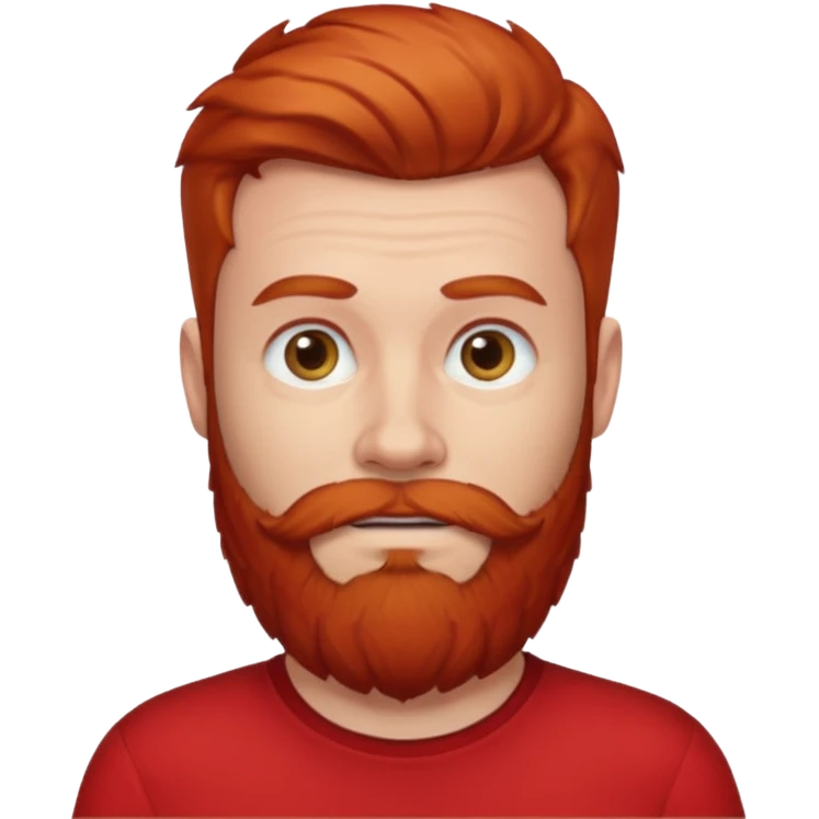 red bearded man with red shirt emoji