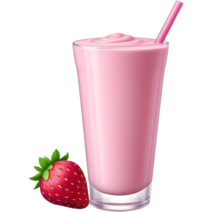 Strawberry yogurt smoothie  emoji