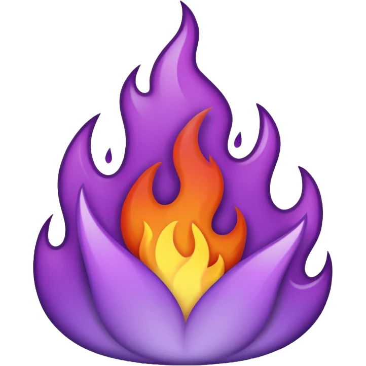 plain purple fire emoji
