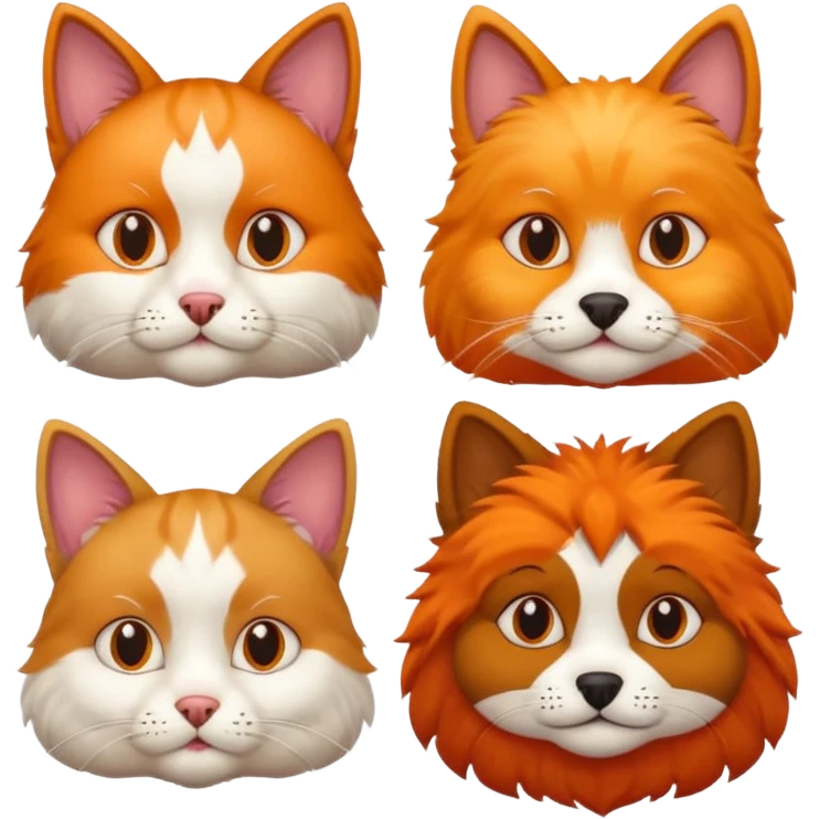 cat and four dogs behind her emoji