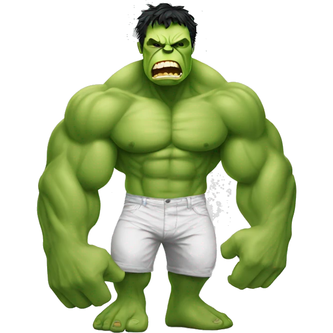 Hulk avec des bras de banane emoji