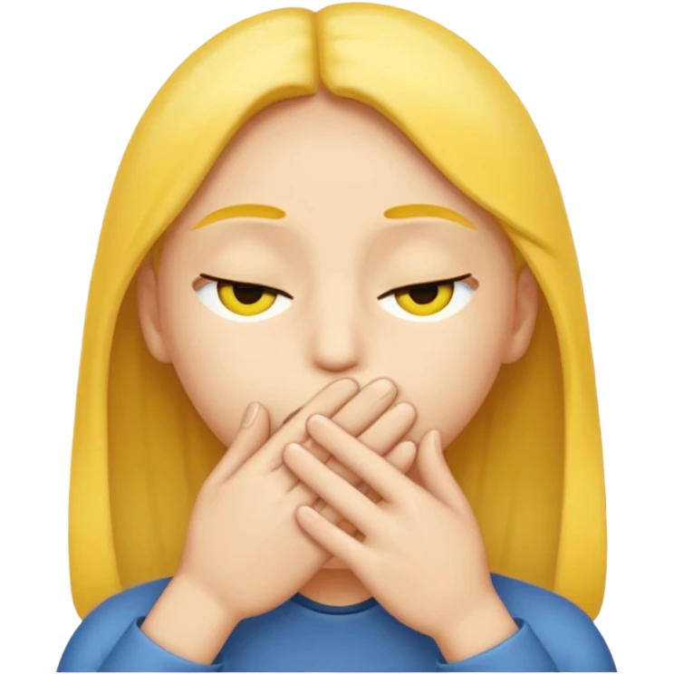 Make a classic emoij that tells you to shut up emoji