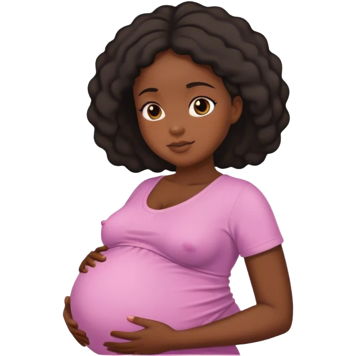 Pregnant black girl emoji