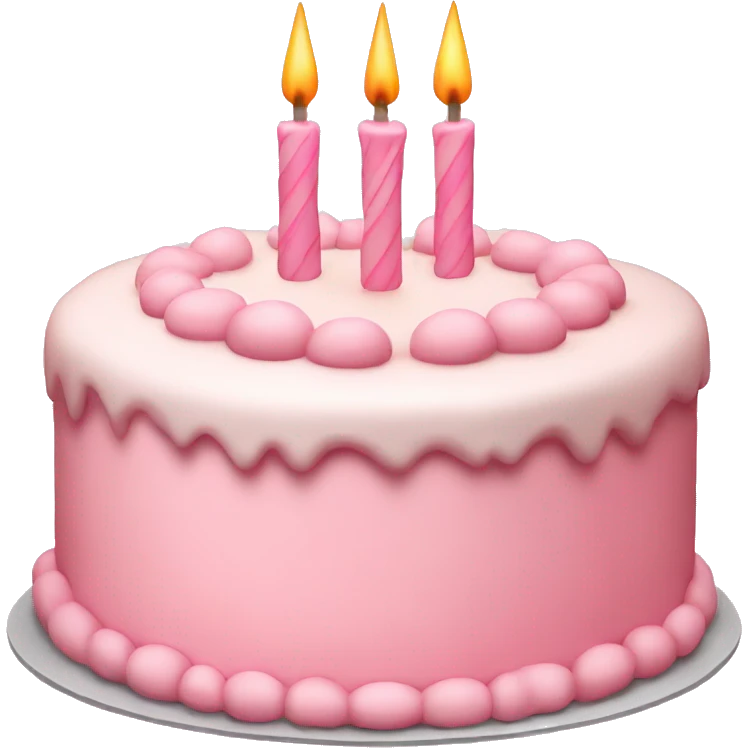 Light pink birthday cake  emoji