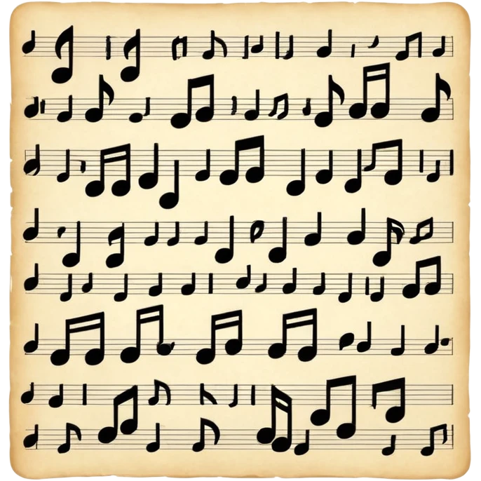 music sheet emoji, the notes are small  emoji