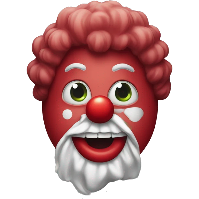 Emoji face with clown nose emoji