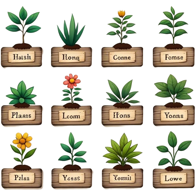 Plant Labels emoji