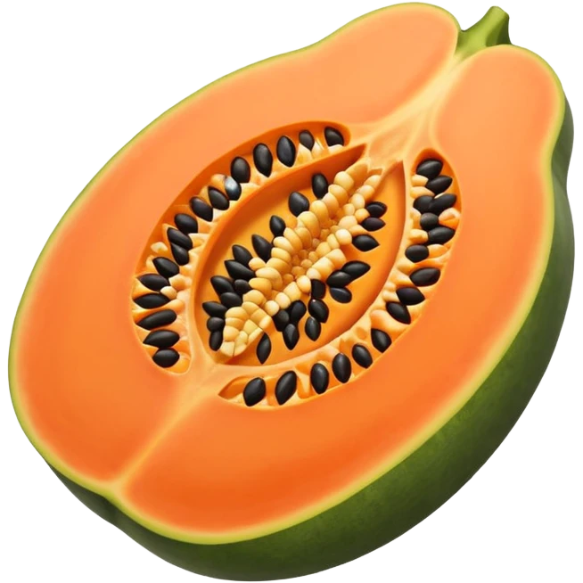 slice of papaya fruit emoji