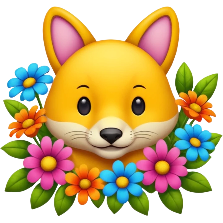 аnimals and flowers emoji