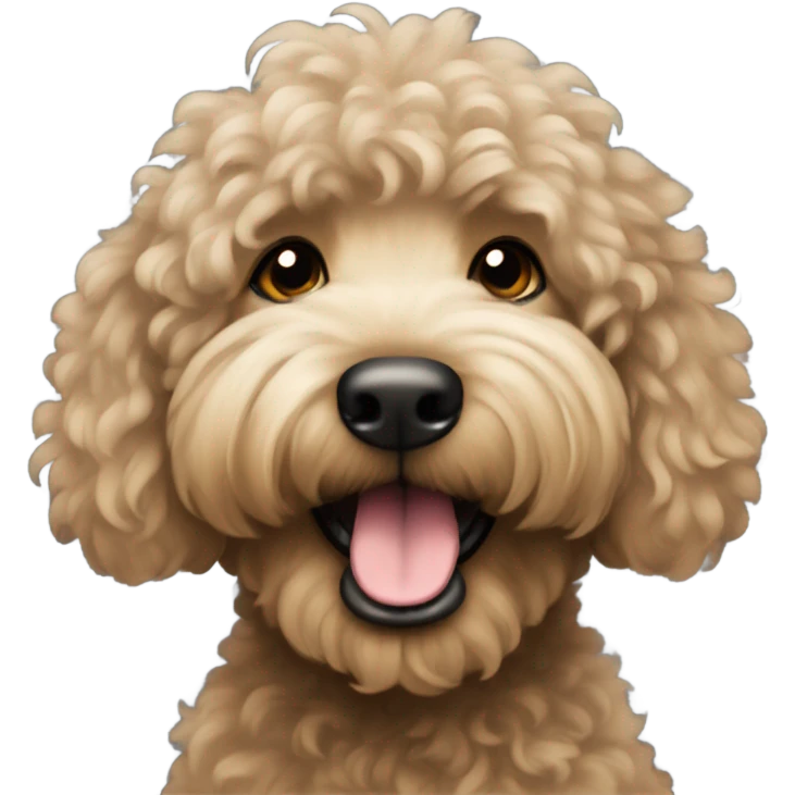 Black golden doodle  emoji