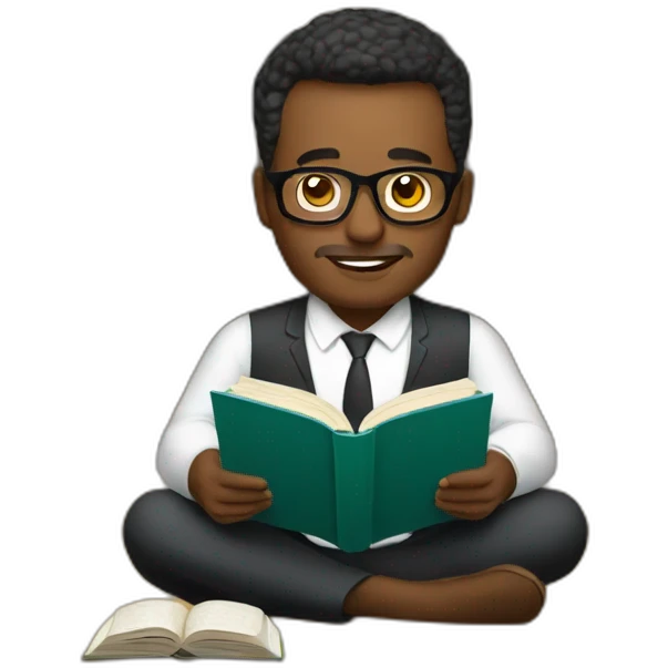 entrepreneur reading a book emoji