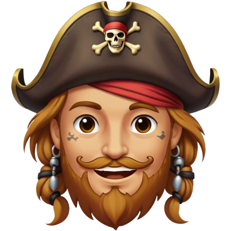 A pirate winking emoji