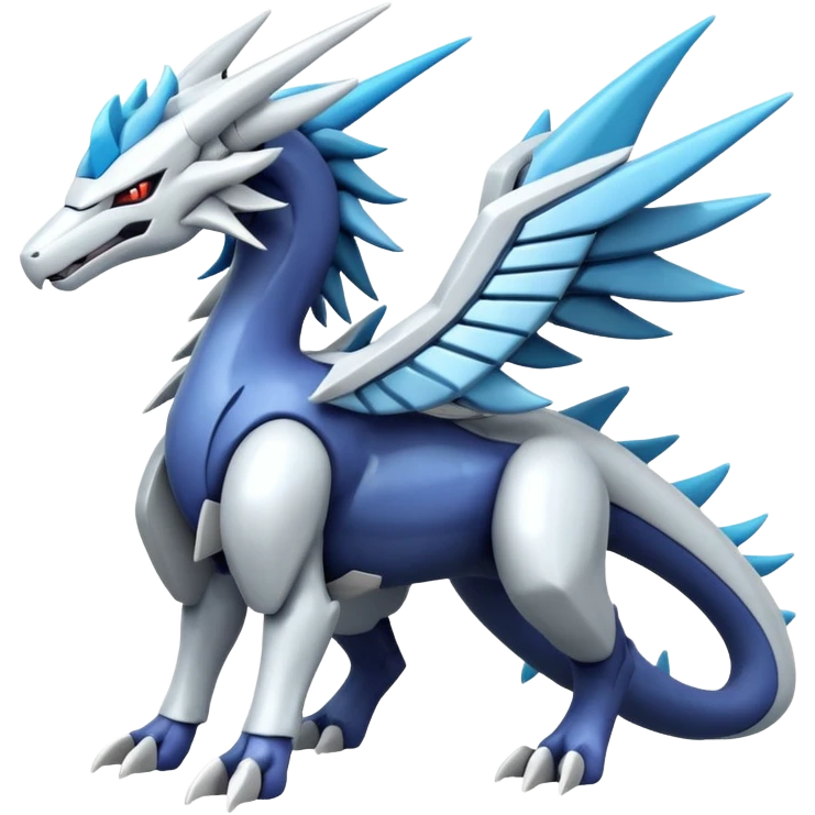 Futuristic Suicune-Dialga-Kyurem-Reshiram-Creature, (full body) emoji