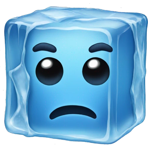 Ice cube face emoji