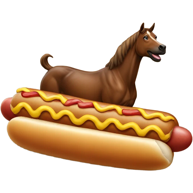 Curtis riding a hot dog emoji